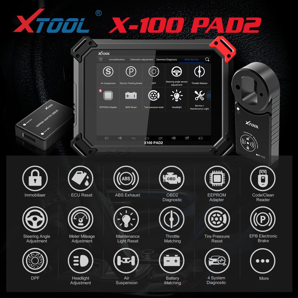 XTOOL X-100 PAD2 Pro Special Functions Expert with VW 4th & 5th IMMO