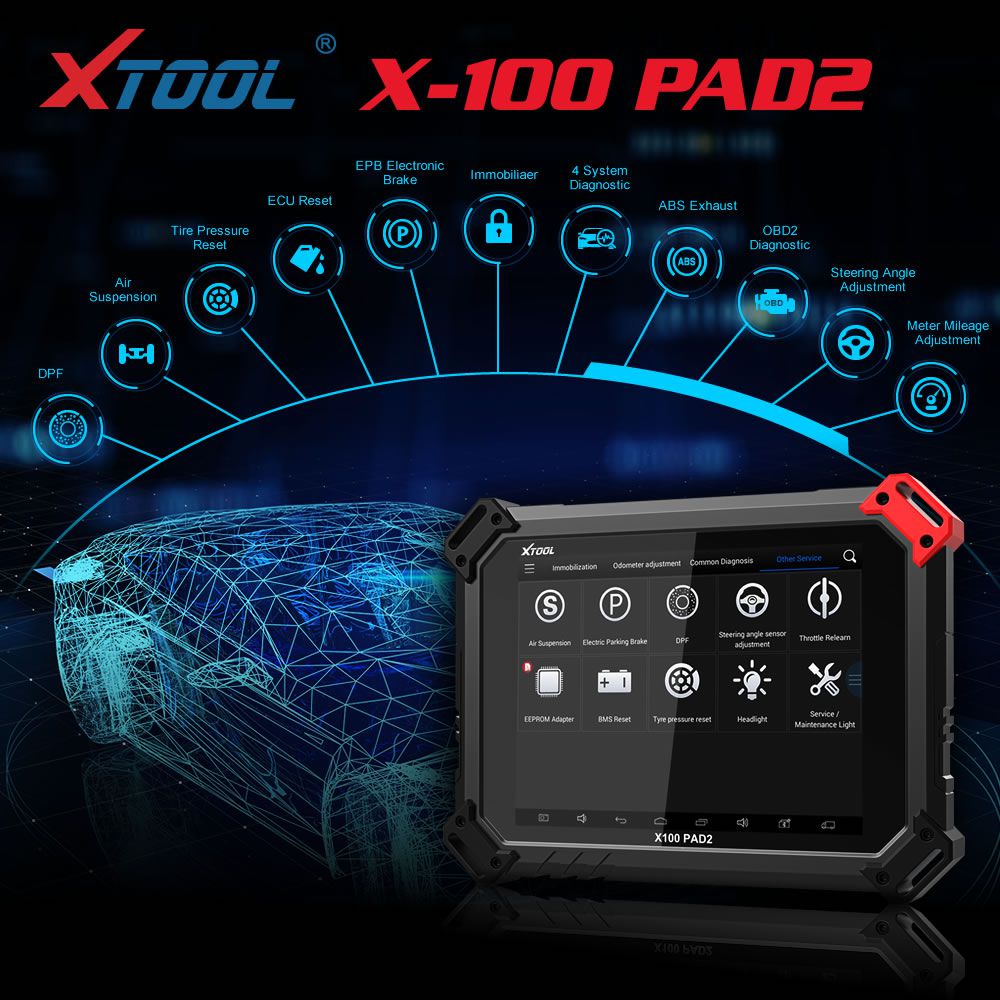 XTOOL X-100 PAD2 Pro Special Functions Expert with VW 4th & 5th IMMO