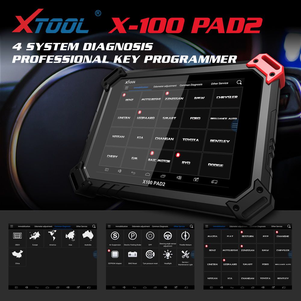 XTOOL X-100 PAD2 Pro Special Functions Expert with VW 4th & 5th IMMO