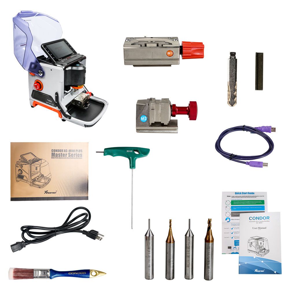 Latest Xhorse Condor MINI Plus Cutting Machine with VVDI MB BGA Tool Benz Key Programmer Get One Free BGA Token Everyday