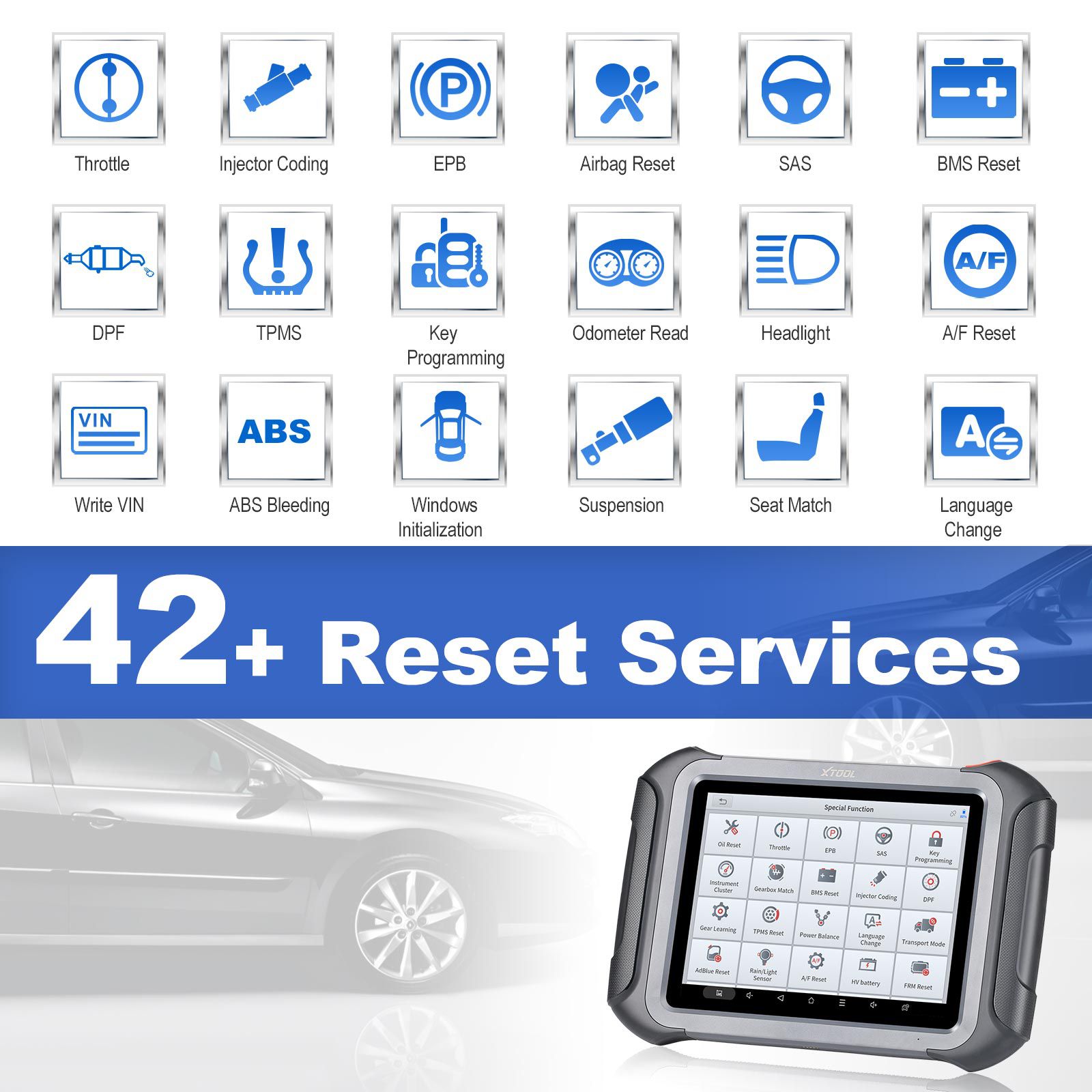 2023 XTOOL D9 Automotive Scan Tool Topology Map Bi-Directional Control ECU Coding Full Diagnostics & 42+ Reset Services Support DoIP & CAN FD