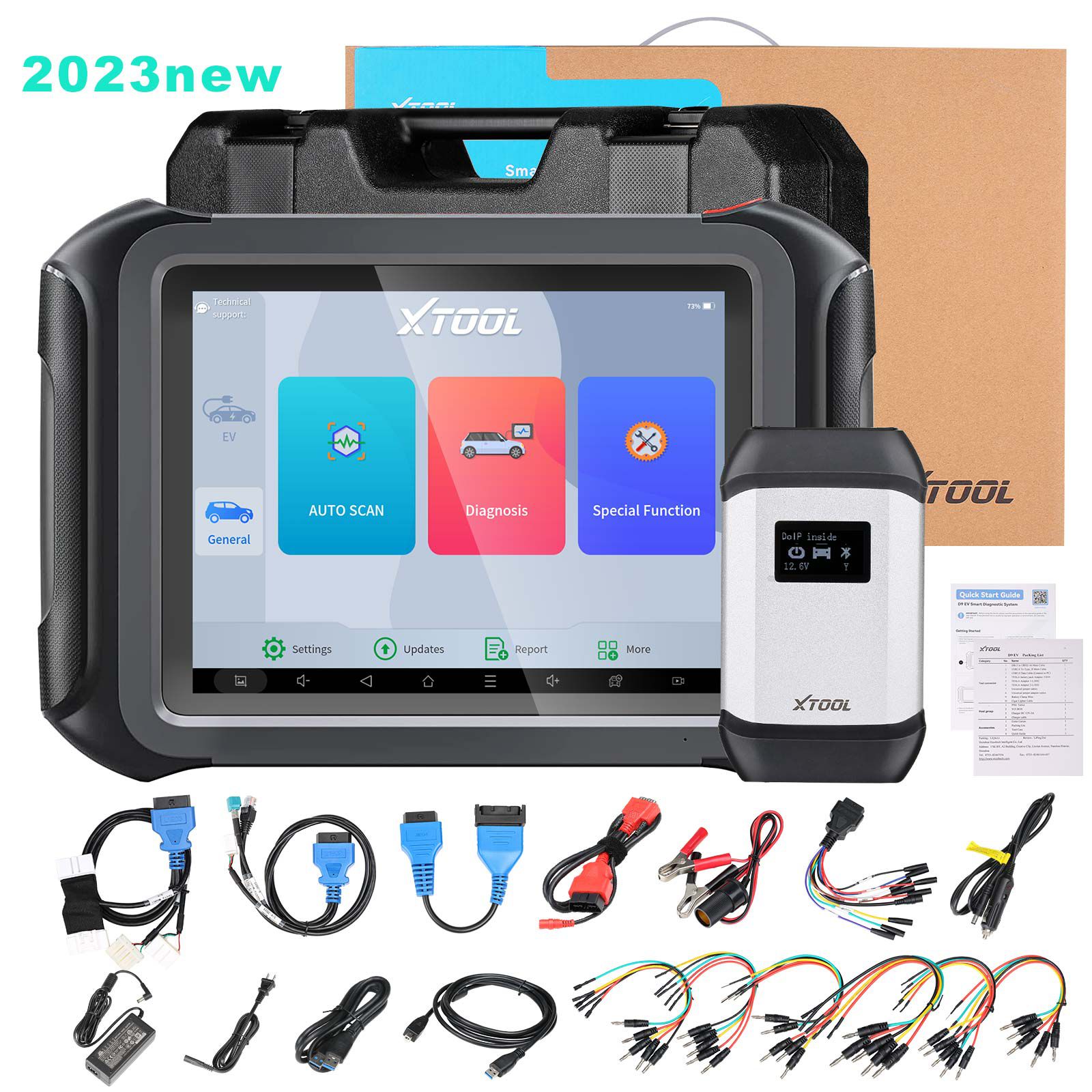 2023 XTOOL D9 EV Electric Vehicles Diagnostic Tablet Support DoIP and CAN-FD For Tesla For BYD With Battery Pack Detection