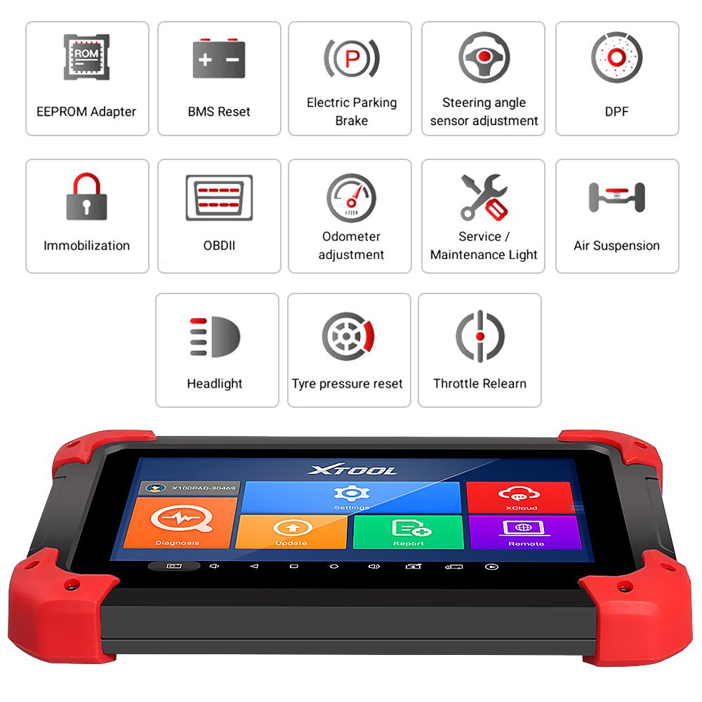 Newest XTOOL X100 PAD Key Programmer With Oil Rest Tool Odometer Adjustment and More Special Functions