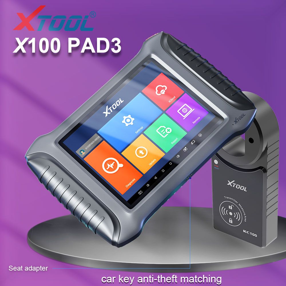 XTOOL X100 PAD3 X100 PAD Elite Professional Tablet Key Programmer With KC100 Global Version 2 Years Free Update