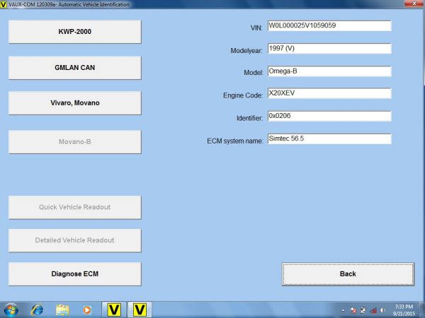 Opcom OP-Com 2010 V Can OBD2 for OPEL Firmware Software  Display 5