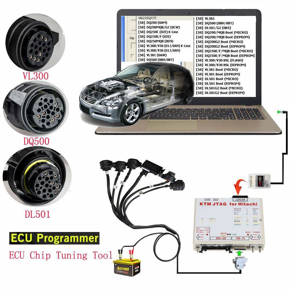 VA-G Audi Gearbox Adapter for DQ250 DQ200 VL381 VL300 DQ500 DL501 Read and Write work with KTMFlash