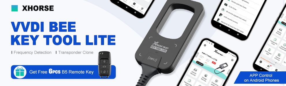 Xhorse VVDI MINI Key Tool Lite Support Android with Type C Port with 6 XKB501EN Wire Remotes