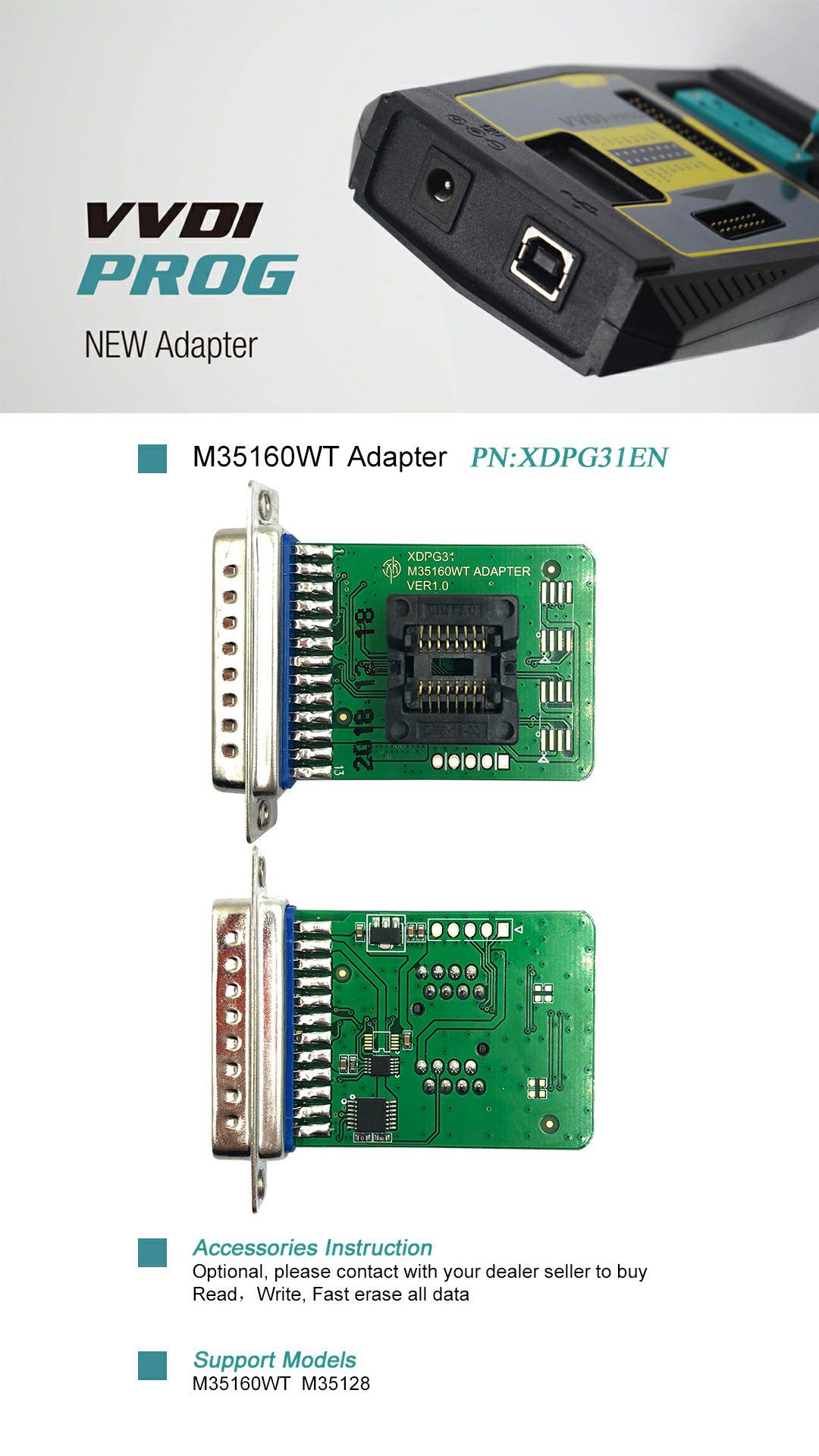 Xhorse VVDI Prog M35160WT Adapter